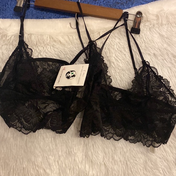 2 Pack! NWT Free People Lace Bralette - Picture 3 of 6